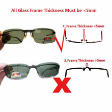 Load image into Gallery viewer, Polarized Day Night Vision Flip-up Clip-on Lens Driving Glasses Sunglasses